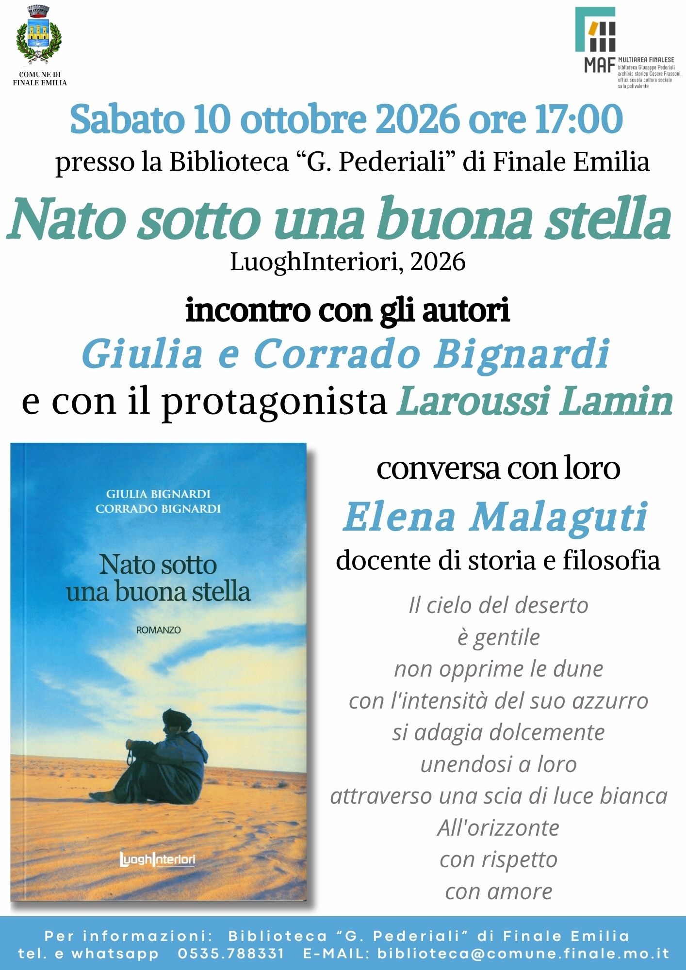 Presentazione del libro "Nato sotto una buona stella"
