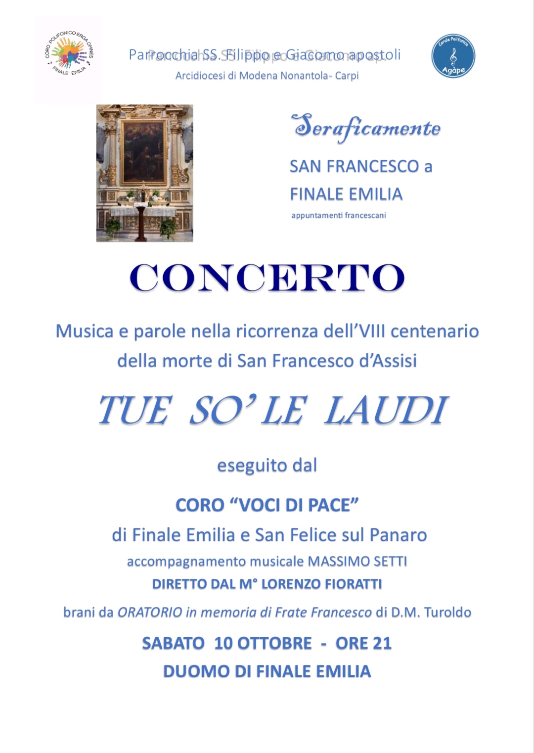Concerto  "Tue so' le laudi"